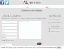Tablet Screenshot of lafactoriadelrecambio.com